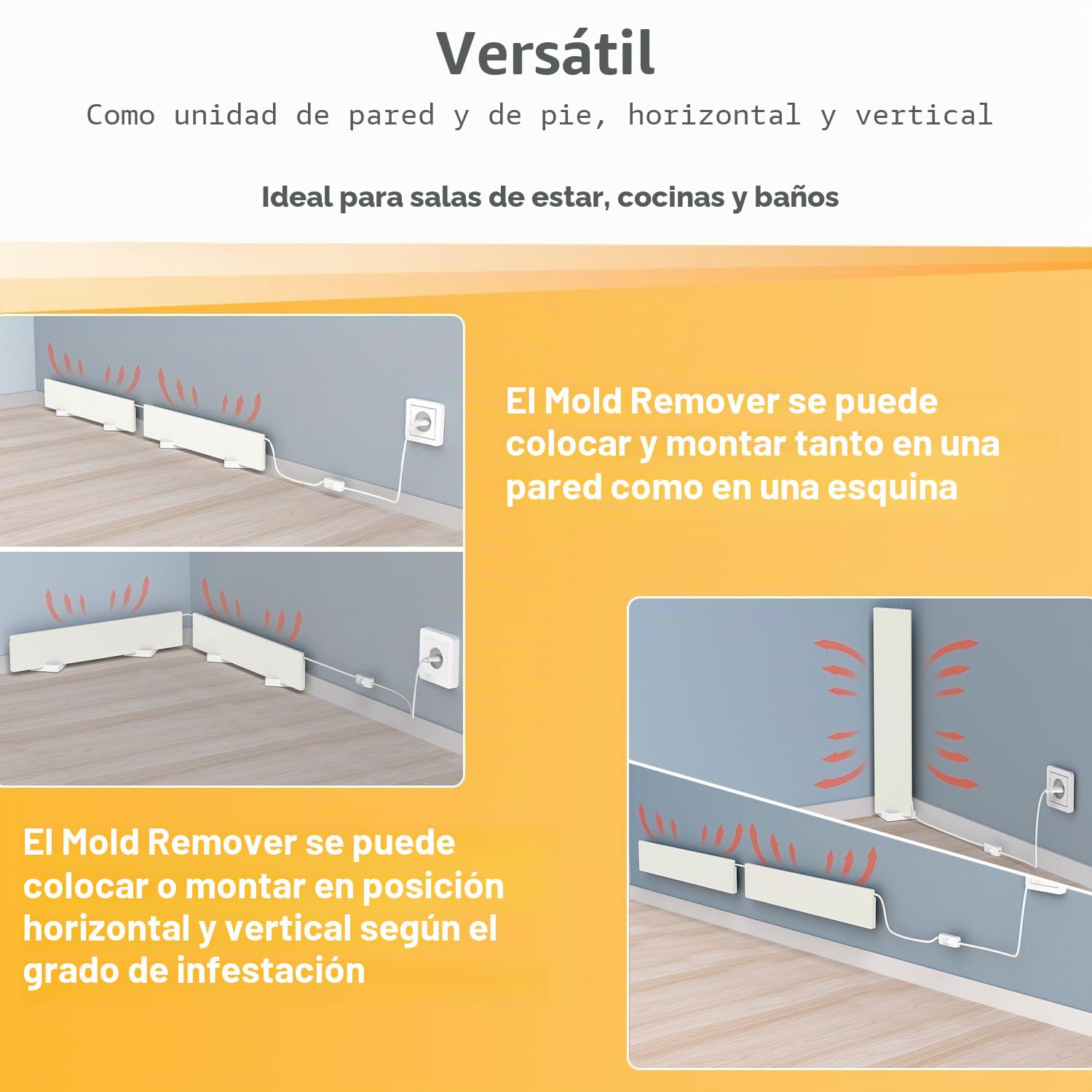Northpoint Removedor de moho eléctrico, removedor de moho infrarrojo, removedor de moho para pared y baño, 2 unidades