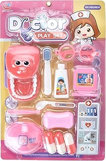 مجموعة أدوات طبيب للأطفال من 11 قطعة مع شنطة مدرسية دوارة، مجموعة طبيب أسنان للأطفال البنات والأولاد من نكست ستور