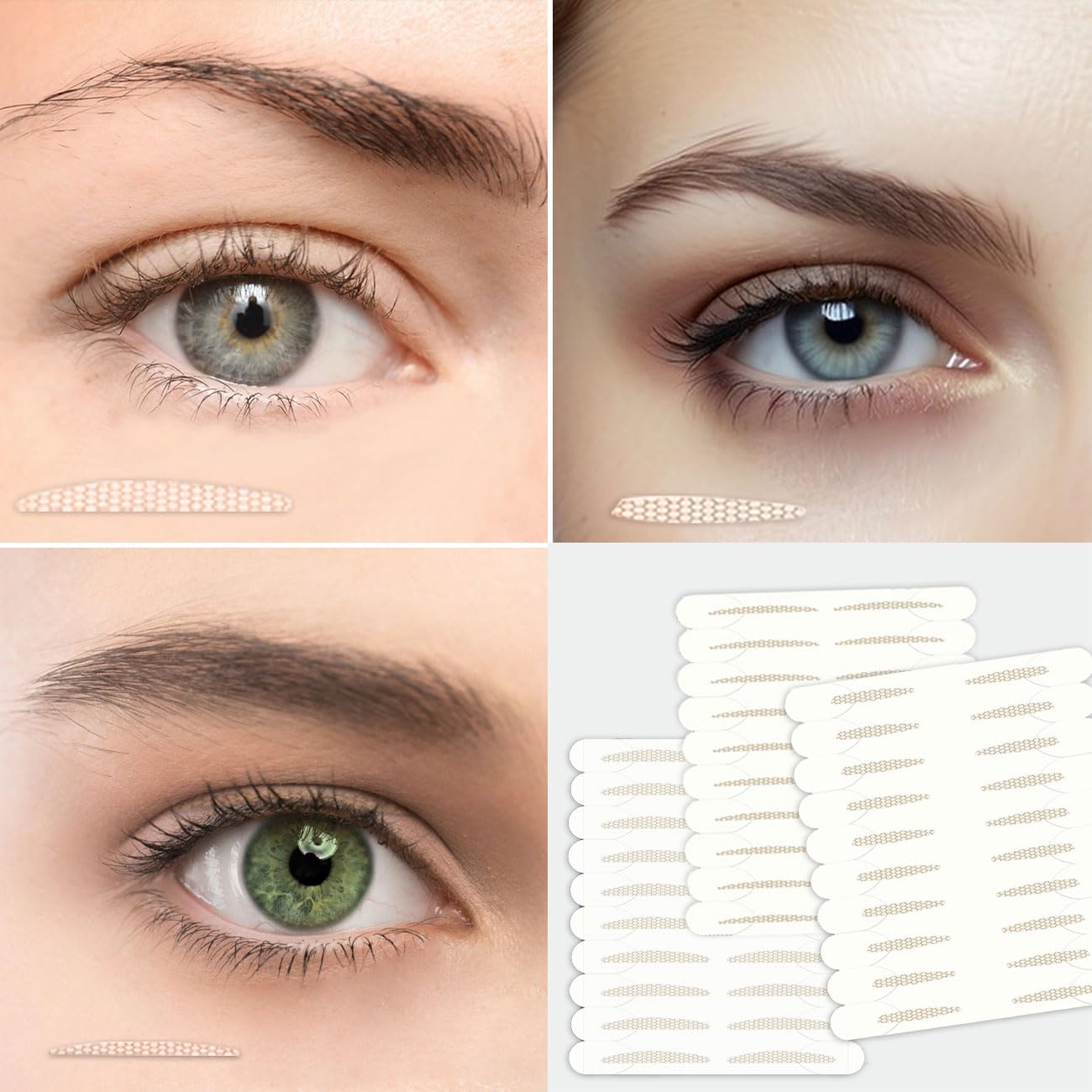 120 tiras para levantar párpados caídos, cinta adhesiva invisible, ultra natural y resistente, agranda ojos, impermeable, para maquillaje, tensor instantáneo