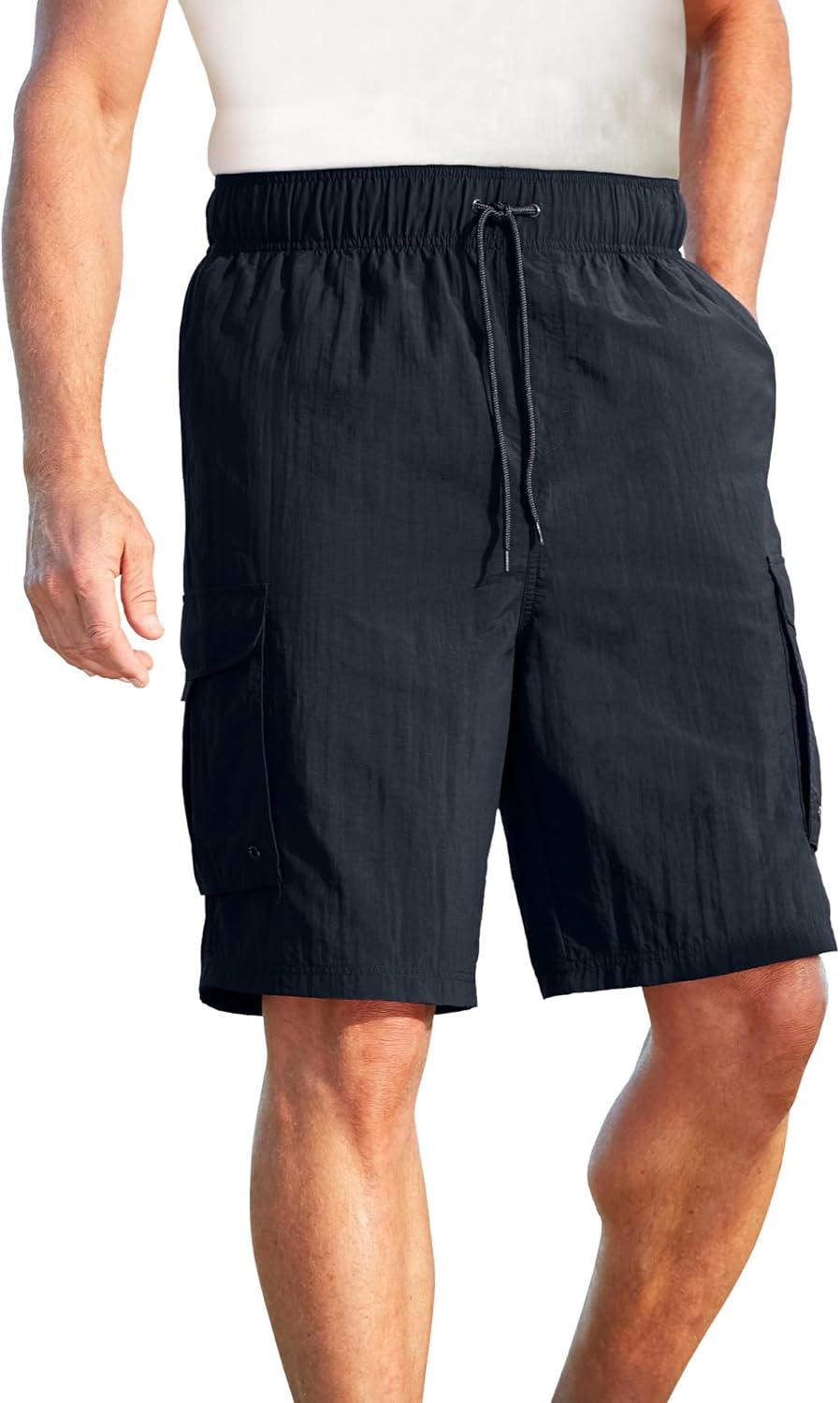 KingSize Men's Big & Tall 8" Cargo Swim Trunks