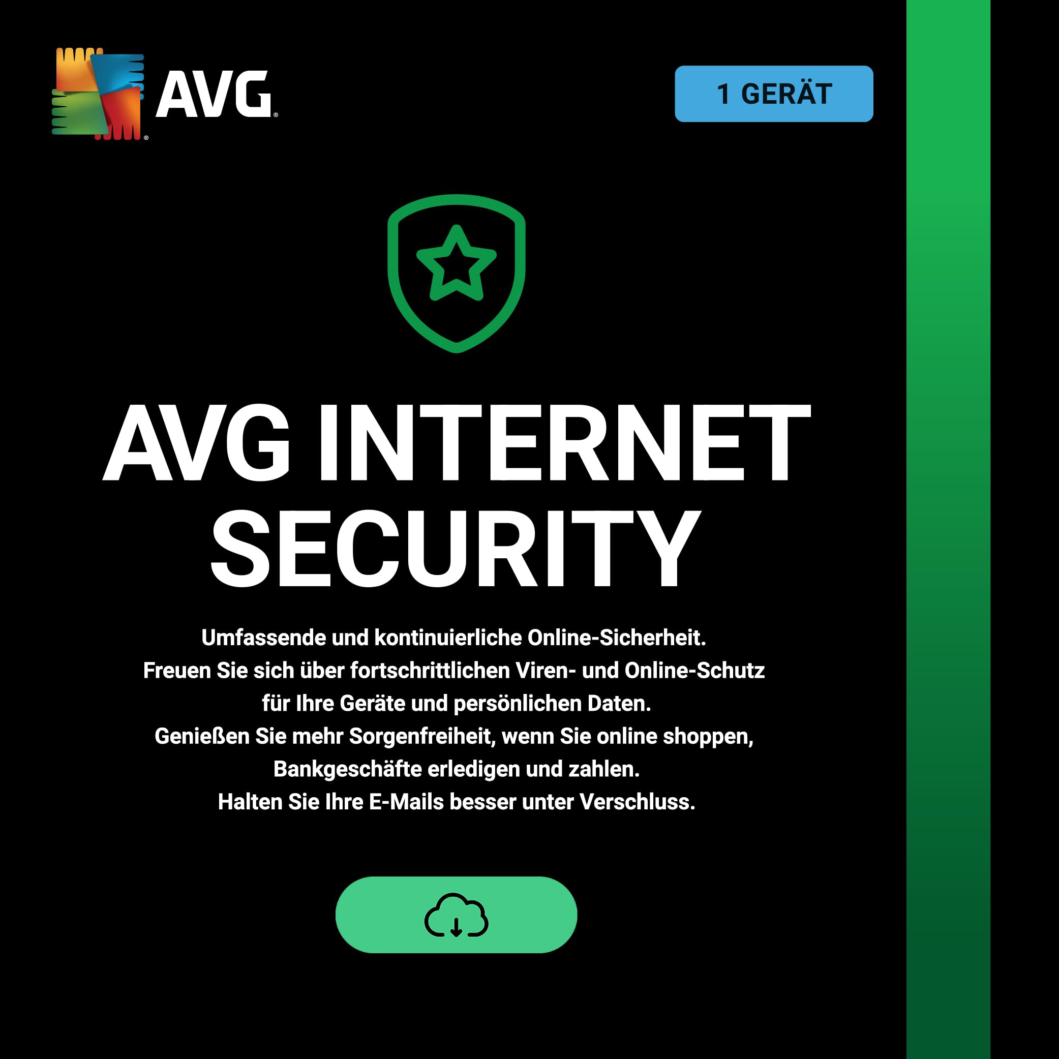 AVG Internet Security 2026 | 1 Gerät | 1 Jahr | Aktivierungscode per Email