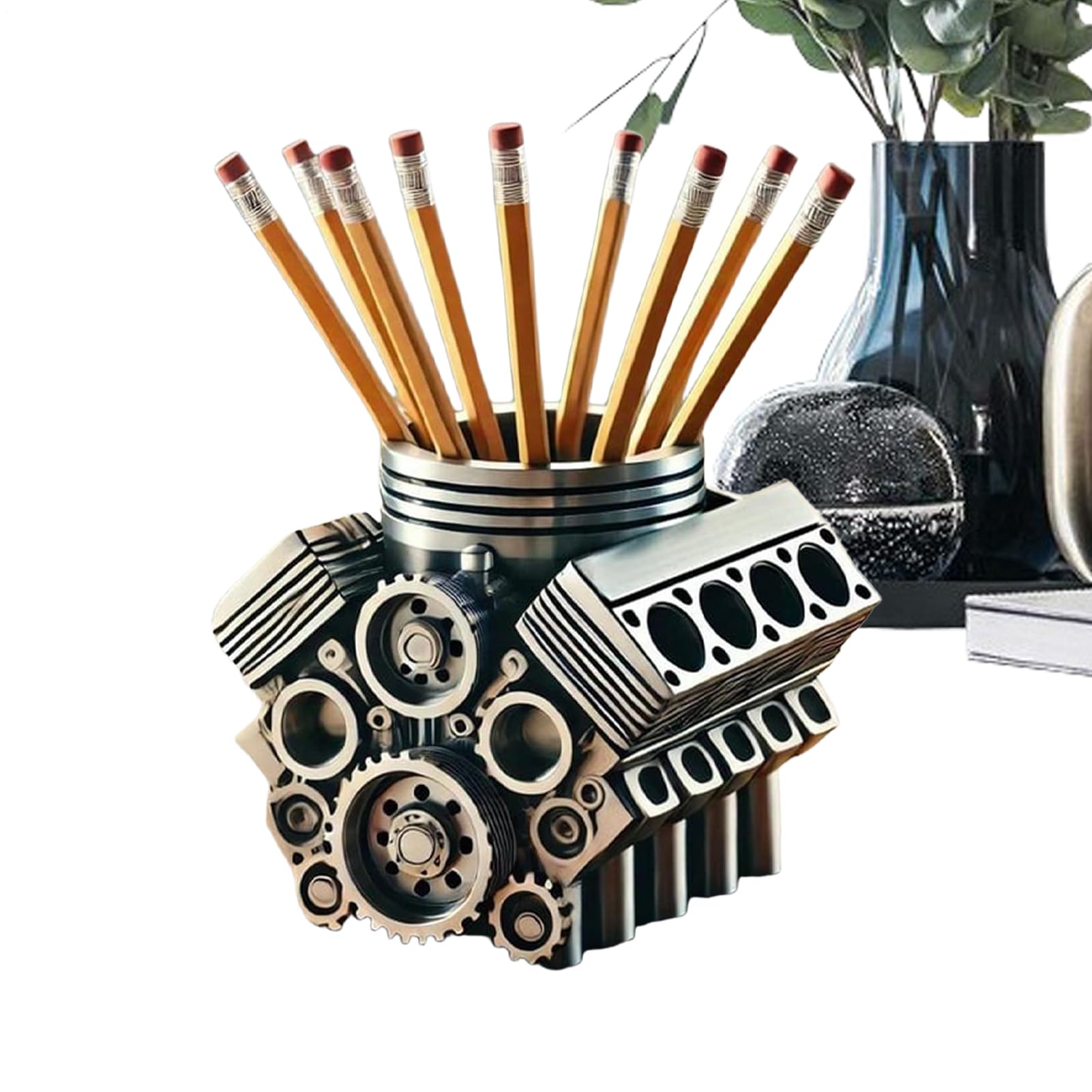 Porte-crayons moteur V8 pour fournitures de bureau de votre étude à domicile