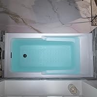 Vista 5 de WOODBRIDGE Bañera rectangular de acrílico de 60 pulgadas en blanco con drenaje derecho, desagüe desplegable negro mate incluido BA6030R