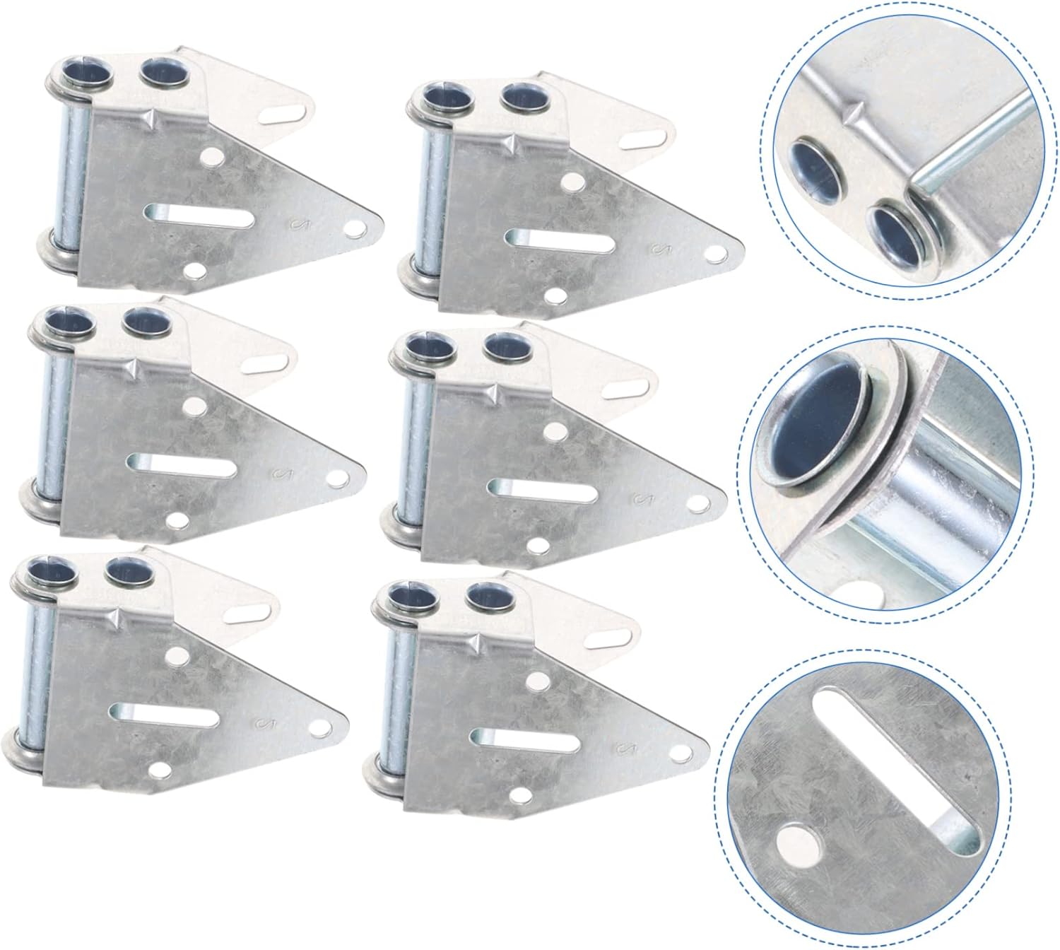 6pcs Heavy Duty Commercial Garage Door Hinges Replacement Parts Durable for Residential and Light Commercial Use
