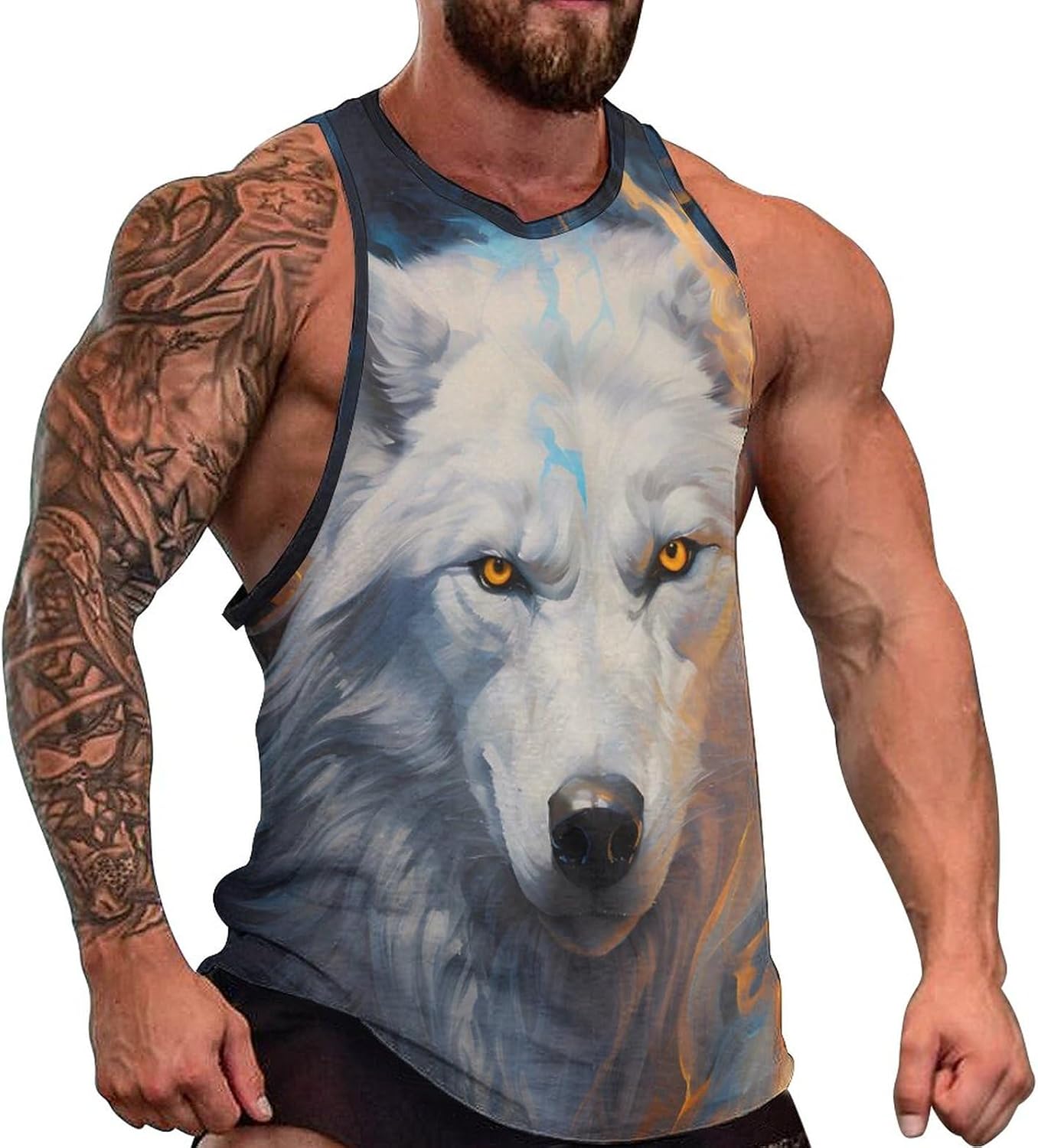 HOTYD Tank Tops Men Casual Moisture Wicking Athletic Tank Tops for Men Summer Sleeveless Graphic T-Shirt Tees