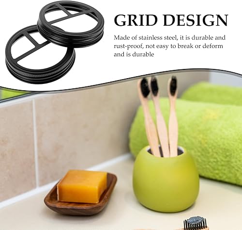 Miniatura 4 de Cabilock Tapa de acero inoxidable con tapa para tarros de conservas, 2 unidades, 3.386 in