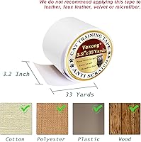 Vista 4 de Protector de muebles antiarañazos para gatos, funda gruesa para sofá, protector transparente y adhesivo para gatos y perros, protector antiarañazos