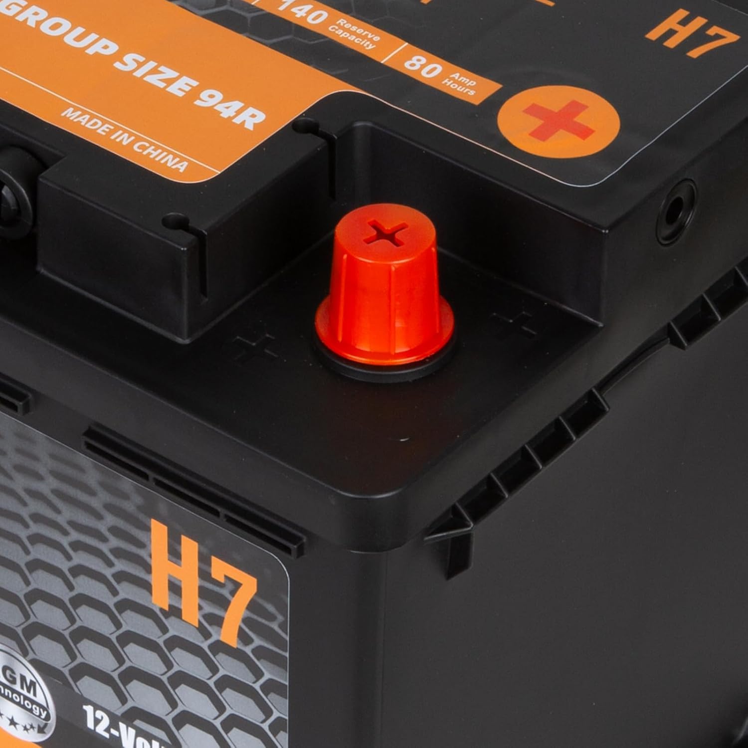 Autocessking H7 Group Size 94R Start and Stop AGM Automotive Battery, 12V 80Ah, 850 CCA, 140 RC Rechargeable Car Battery
