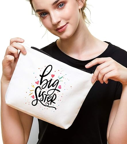 Miniatura 3 de Bonita bolsa de maquillaje reutilizable para hermana mayor, regalos para hermanas pequeñas, bolsa de maquillaje ecológica para regalos de cumpleaños