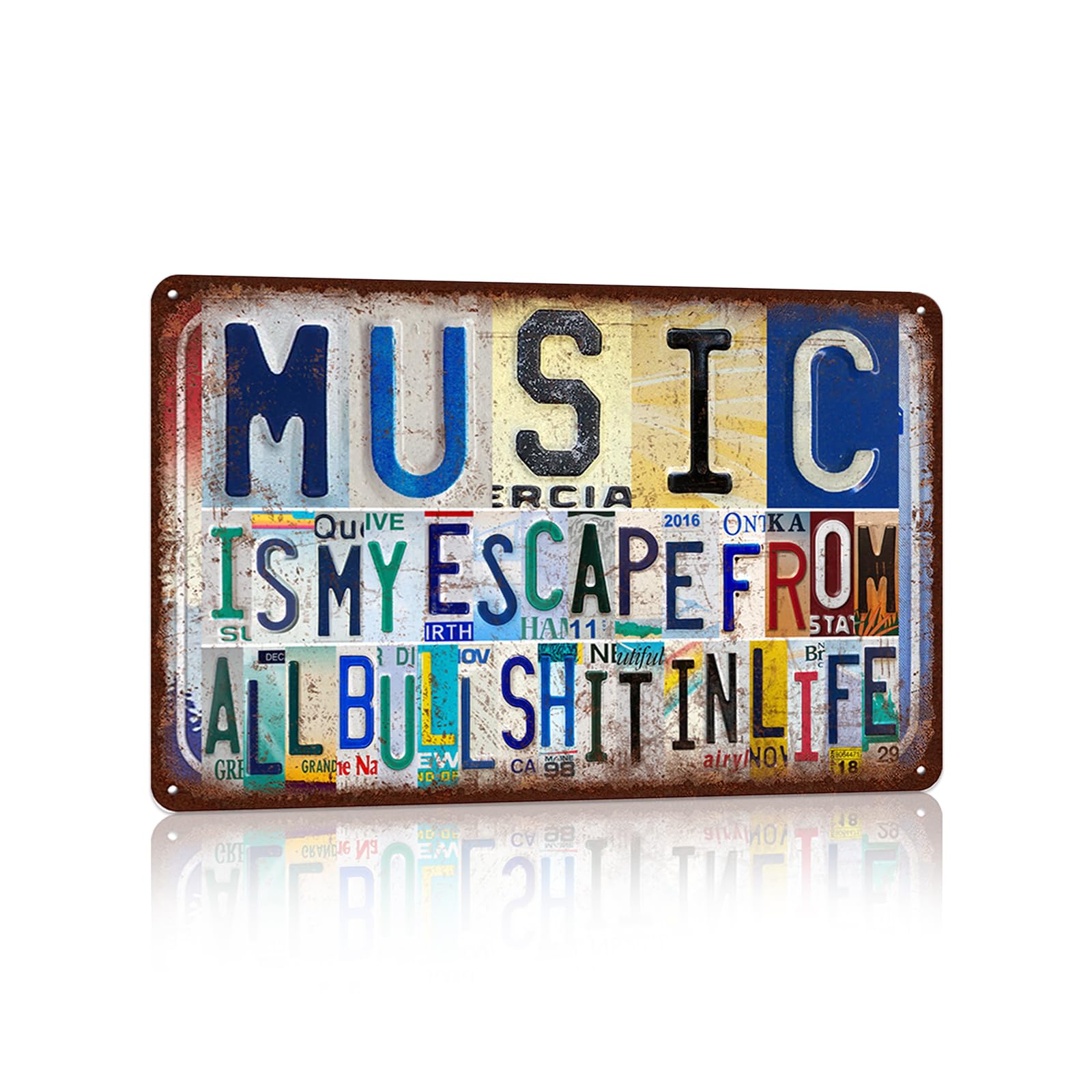 peiyeety Vintage Wall Decor Inspirational Quotes Metal Sign Tin Signs Poster - You Only Fail When You Stop Trying