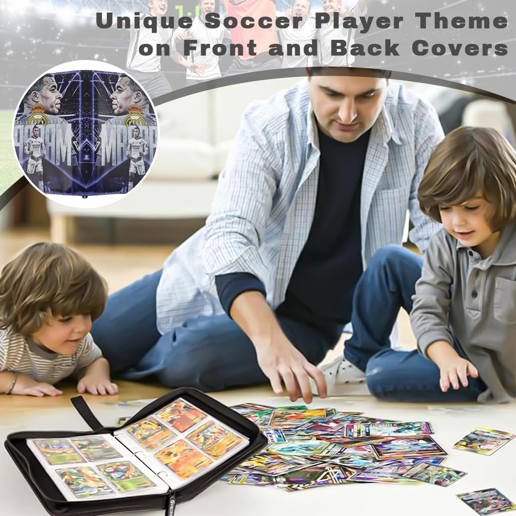 PATPAT Football Cards Binder PU 400 Pockets Waterproof Card Holder 3