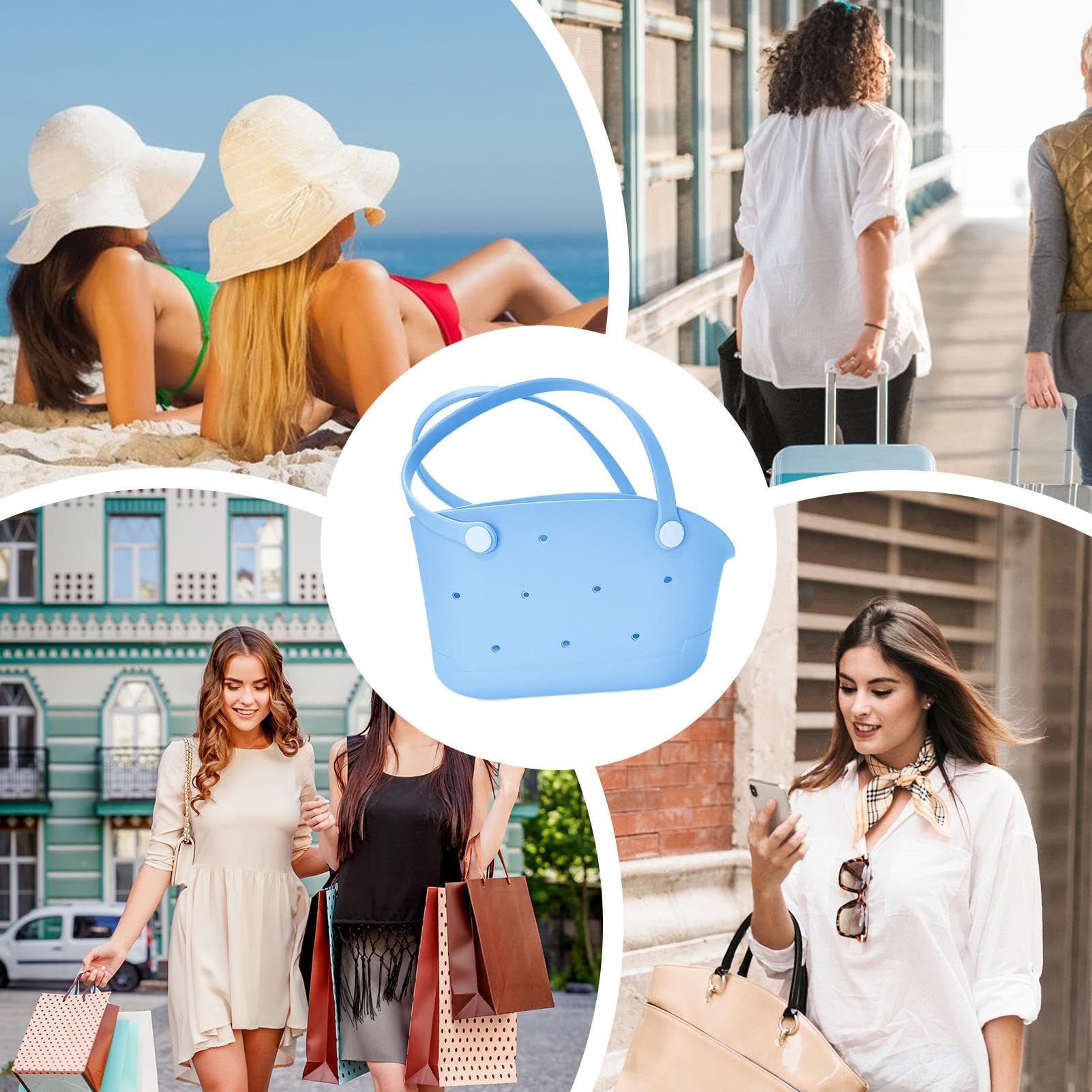 Bolsa de goma genérica, bolsa de playa de goma | Tote de viaje pequeña bolsa de playa - Accesorios de viaje con estrapelador y lavables y portátiles para hombres y mujeres