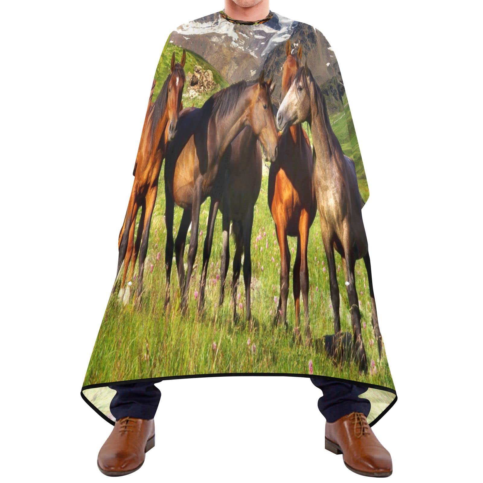 Capa De Peluquería 140x168cm, Caballos De Las Tierras Altas Capas Para Peluqueria Duradero Personalizada Capa Peluquerías, Para Mujeres, Cortes Y Teñidos