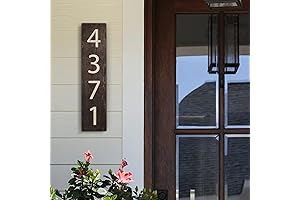 Modern House Numbers - 5 Color Options for Outdoor Address Plaques