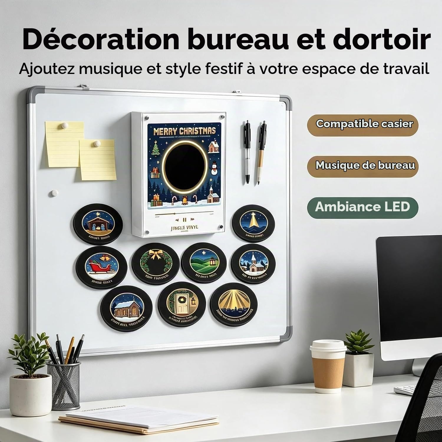 Boîte à Musique magnétique pour frigo | Aimants Lecteur Vinyle