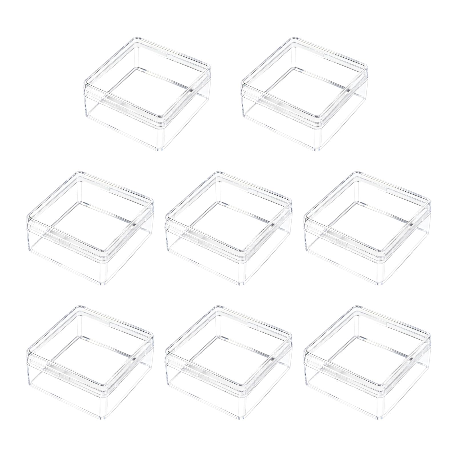 FEIHS 8 pcs Acrylic Boxes with Lid,Acrylic Box,for storing items