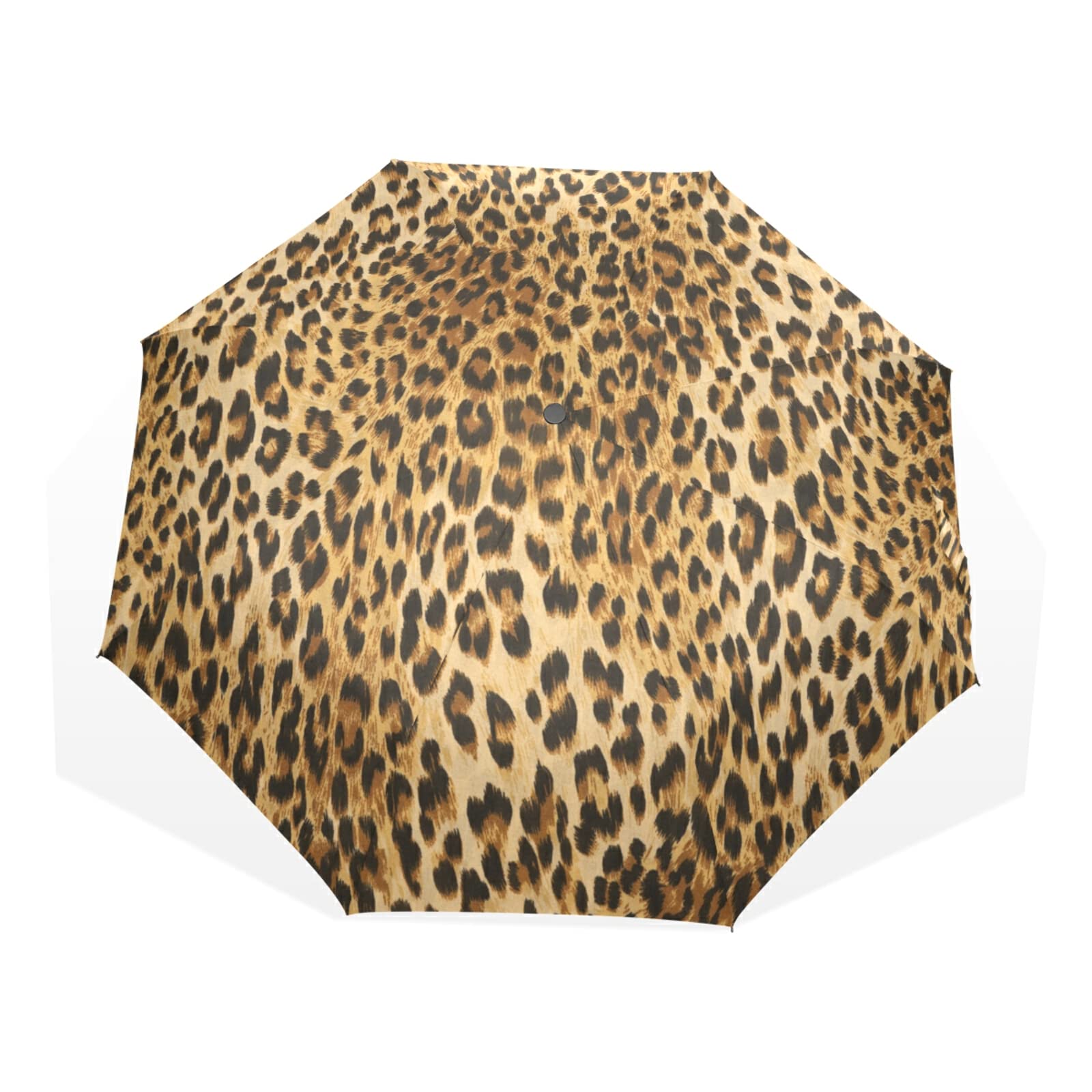 Parapluie 3 plis léopard unisexe ultraléger et compact