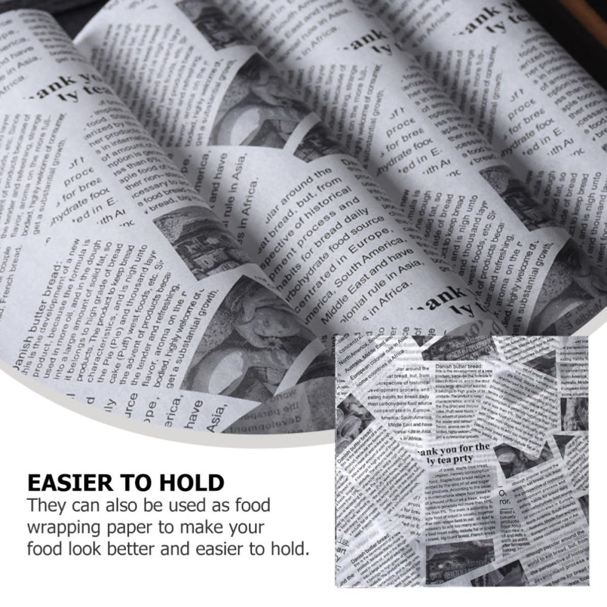 OUNONA 500 Piezas Papel para Hornear Resistente al Aceite y Envoltura de Alimentos, Papel de Pulpa de Madera Blanco para Sandwiches y Snacks Hogar