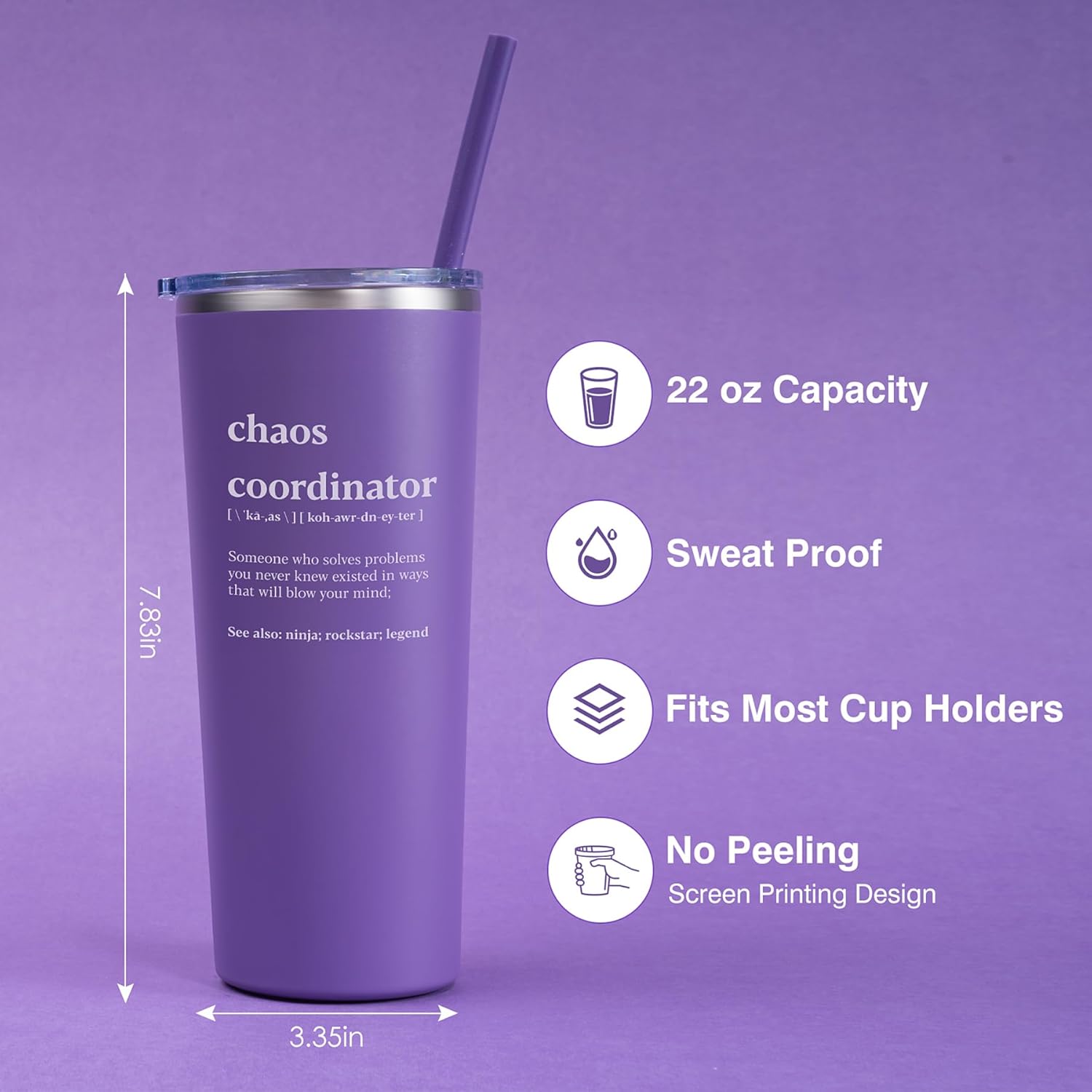 Chaos Coordinator Gifts for Women, Appreciation Gift, Thank You Gifts for Employee, Boss, Teacher, Manager, Assistant, Coworker, Secretary- 22Oz Tumbler - Image 4