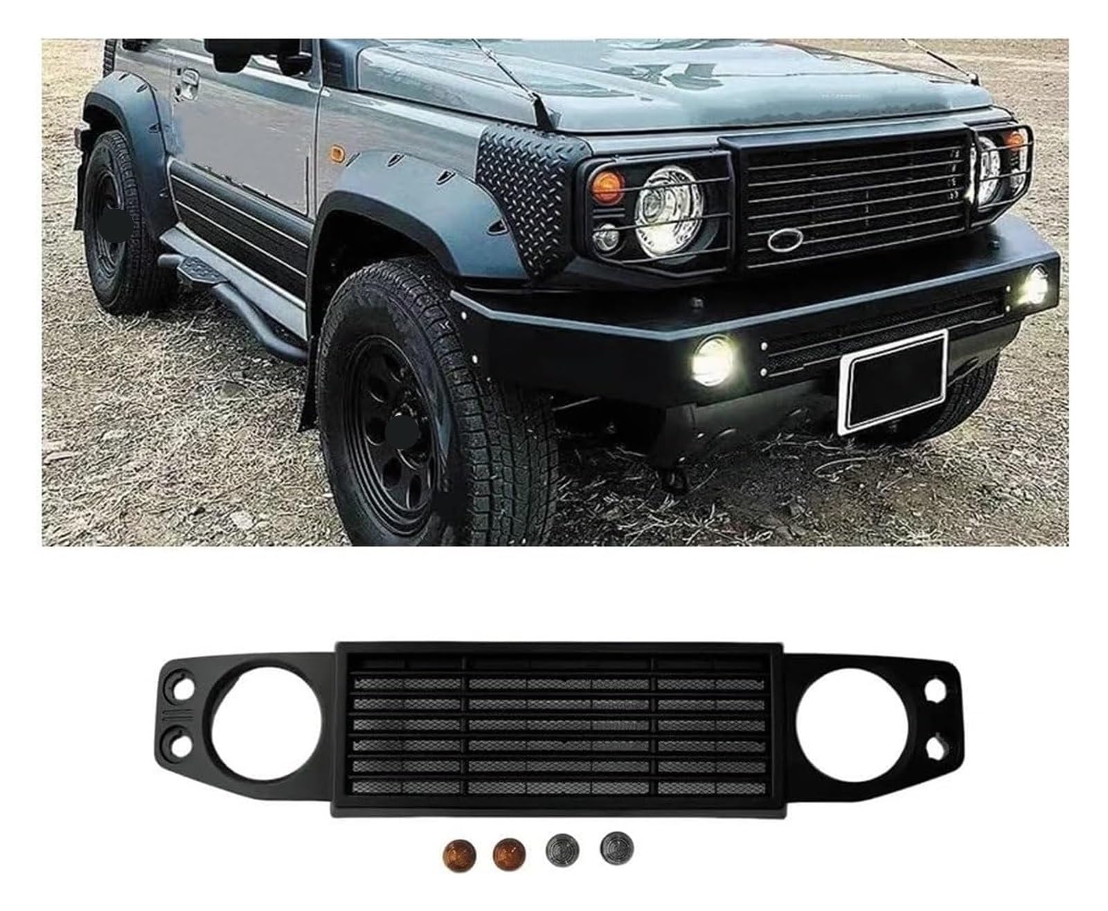 Riparazione Carburatore Moto per Suzuki per Jimny 2019 2020 2021 2022 2023 2024 Auto Griglia Anteriore Racing ABS Protezione Kit carrozzeria Tuning Griglie