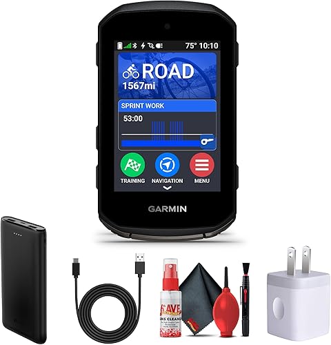 Garmin Edge 550, computadora de ciclismo GPS compacta, pantalla de colores vivos, mapeo específico de la bicicleta, paquete de entrenamiento