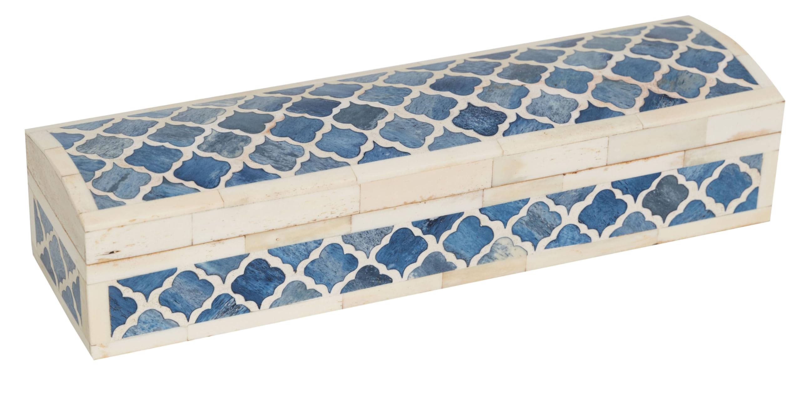 Biscottini Caja de madera y hueso 30 x 8 x 7 cm – Caja de recuerdos – Caja de madera decorada – Caja para objetos de madera