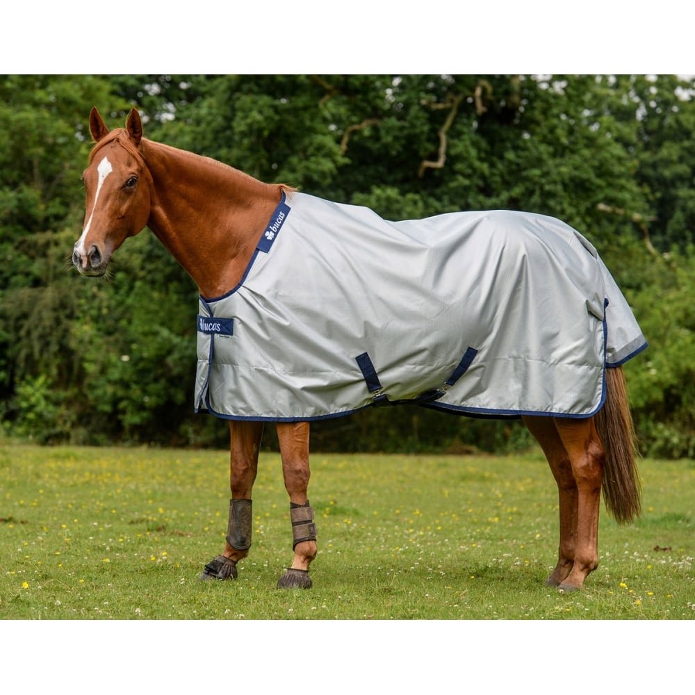 Bucas PowerTurnout - Manta para Caballo, Color Plateado 135