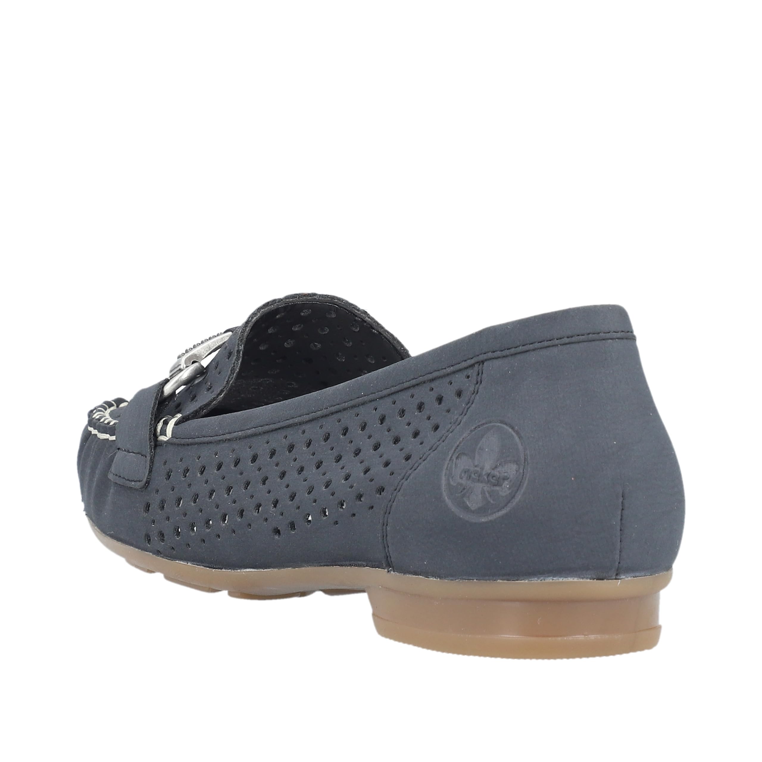 Rieker 40065-14 Damen Slipper Synthetik blau/rot/weiß blau/rot/weiß