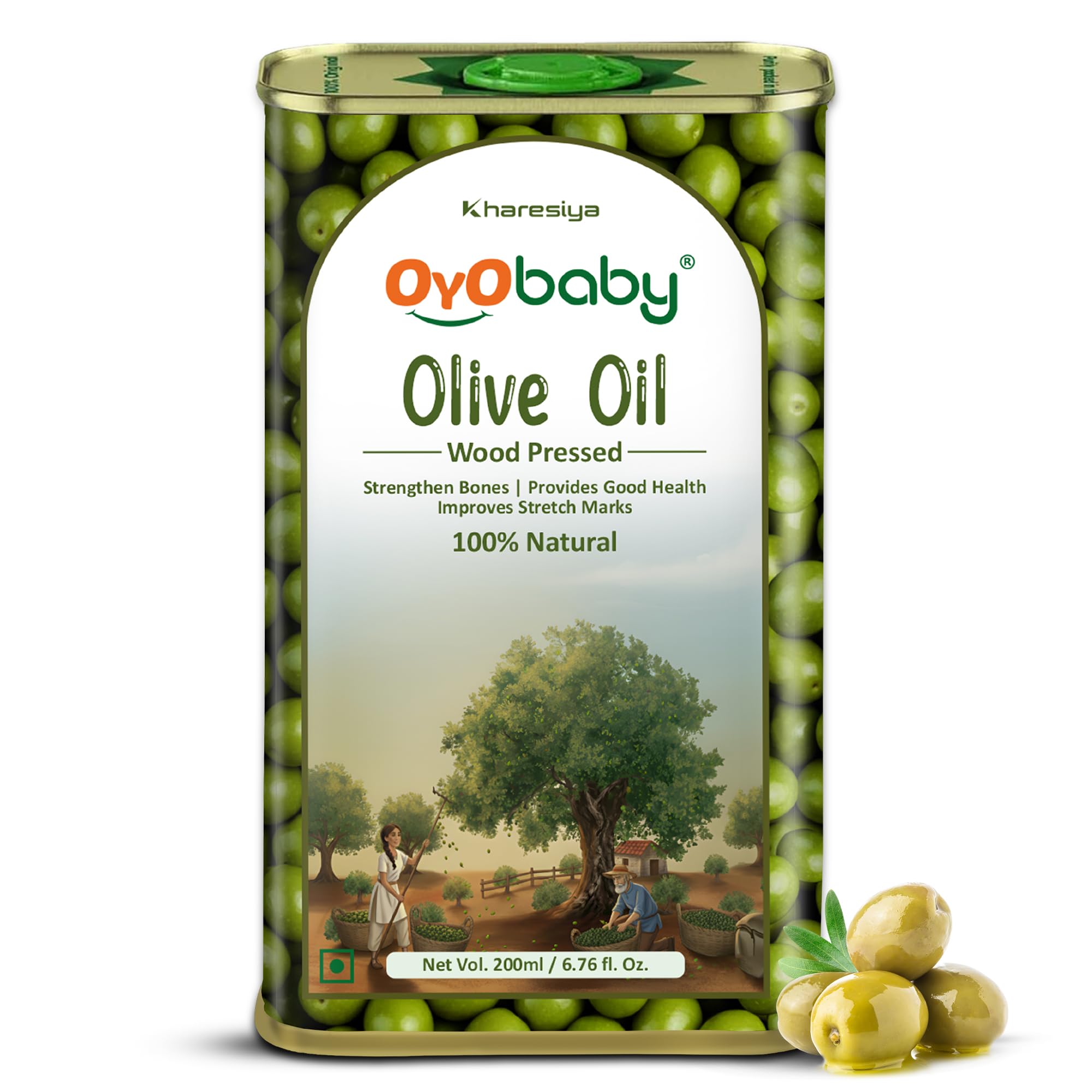 OYO BABY Hair Oil for Baby Massage and Hair Pure Baby Oil | Wood Pressed | Best for Bone Developmemt and Healthy Muscles | Baby Hair Oil (Olive Oil, 200 ml)-image-13