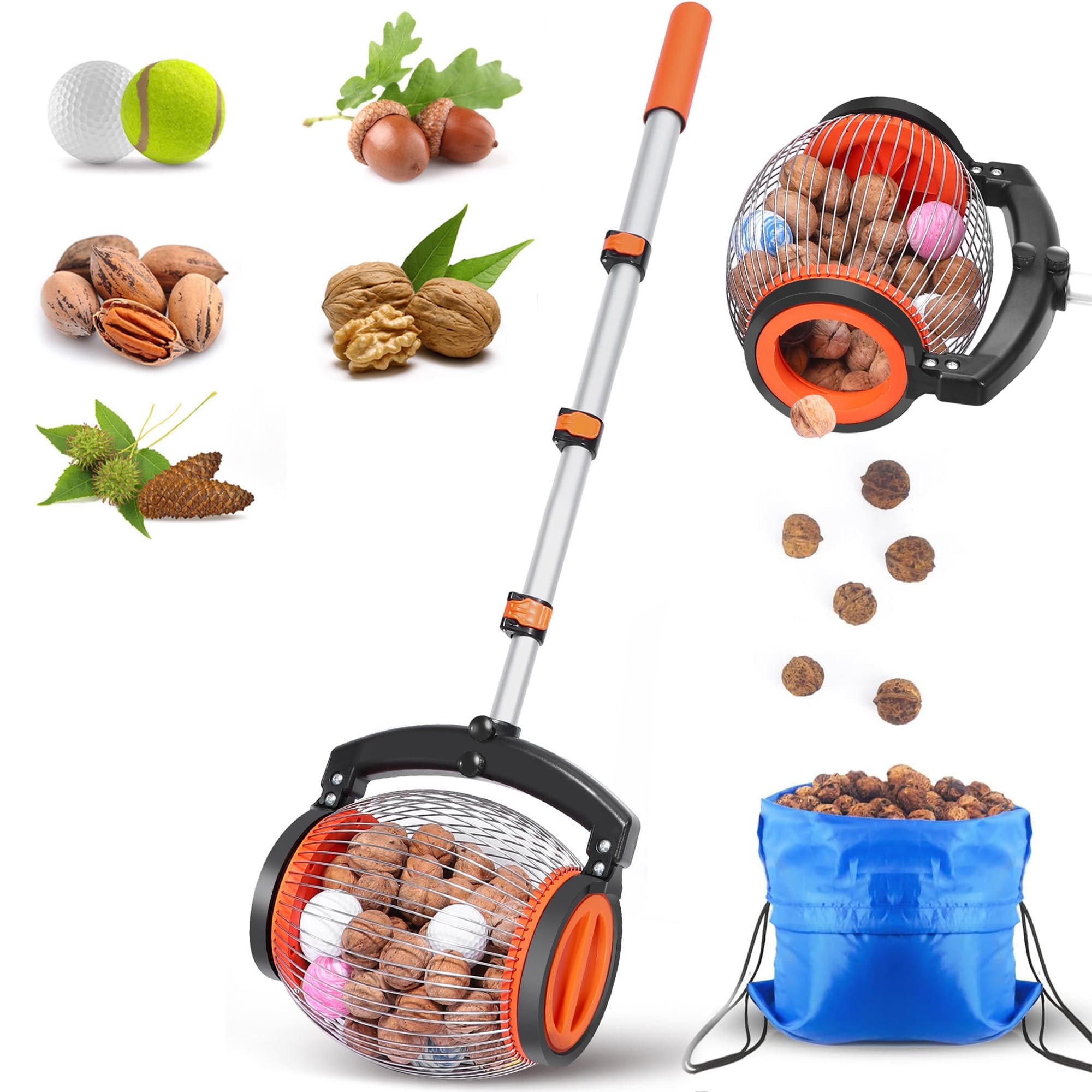 Outil à rouler pour récolter les noix : fini le mal de dos au jardin avec ce sélecteur