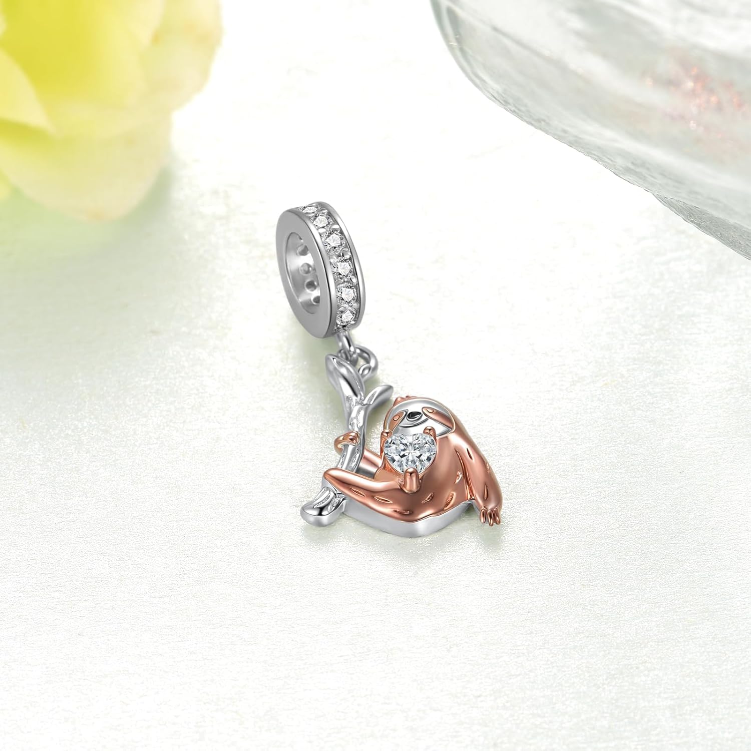 Sloth Gifts 925 Sterling Silver Cute Animal Sloth Charms for Bracelets Sloths Jewelry Gift for Women Christmas Day Jewelry Present - Image 3