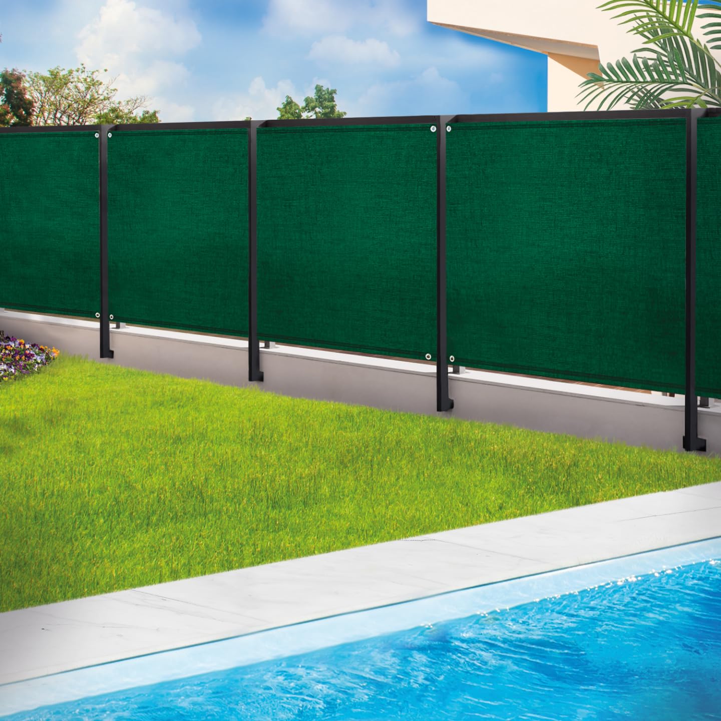 Probache - Brise Vue renforcé 1,8 x 10 M Vert 220 GR/m² Luxe Pro