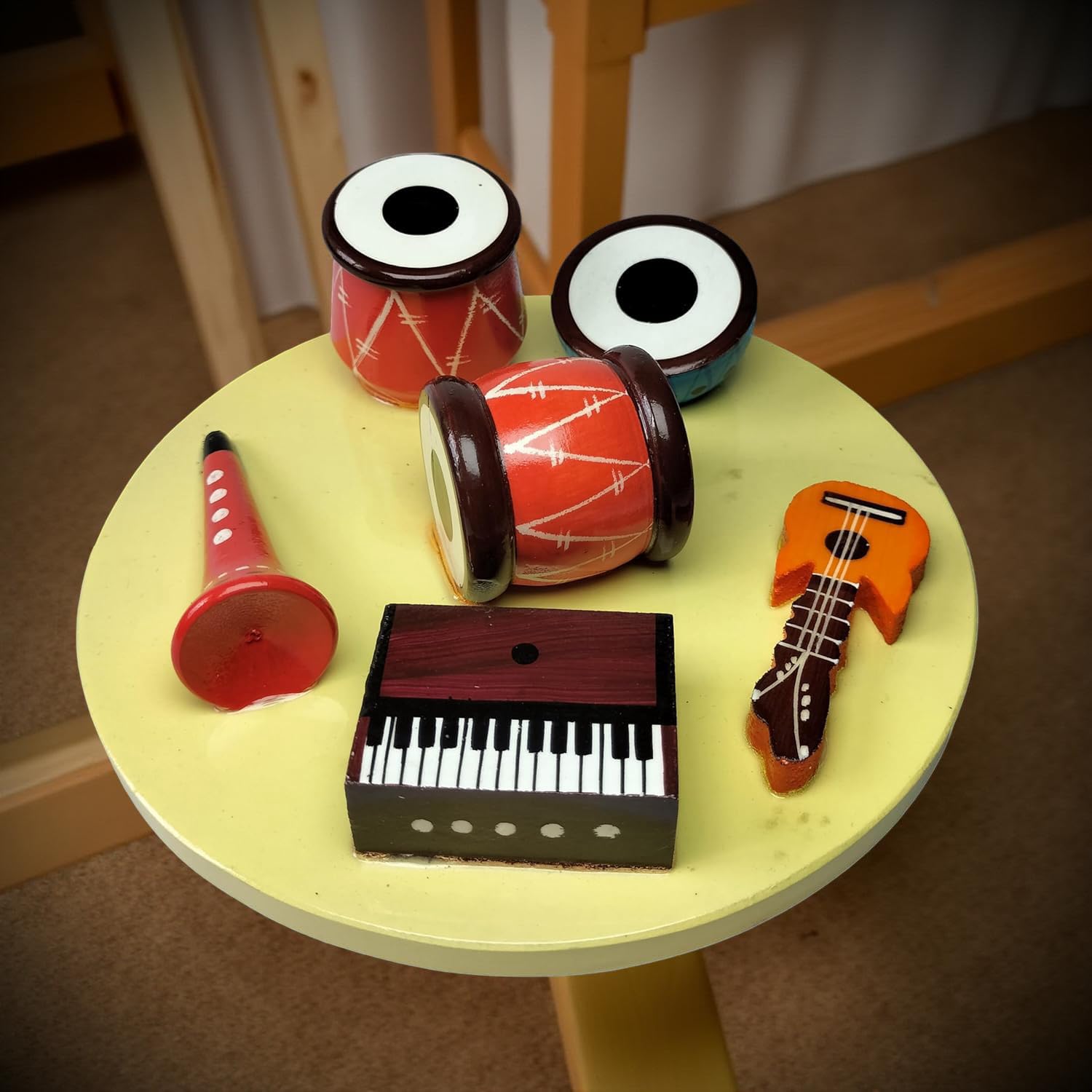 Channapatna Musical Instrument Set - Miniature Home Decor -1