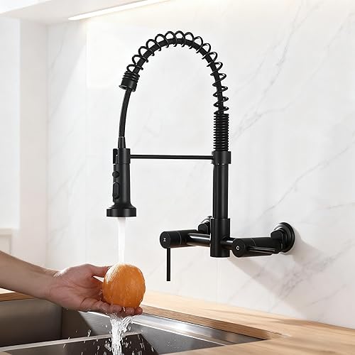 Vista 39 de Avola Tire hacia fuera el grifo de la cocina, níquel cepillado extrae los grifos del fregadero de la primavera Níquel cepillado y negro,Cobre,Cobre