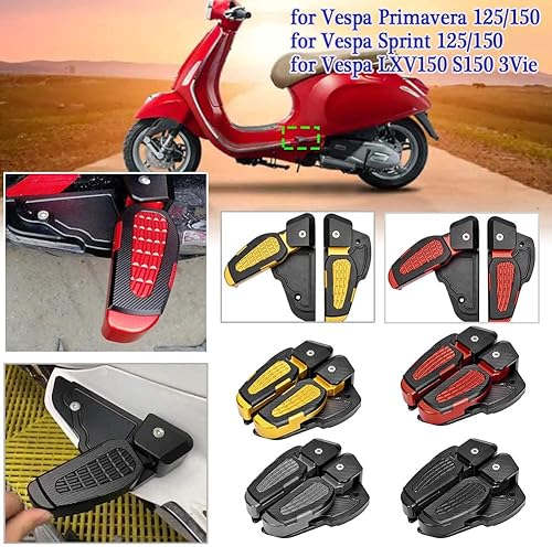 Miniatura 3 de Estriberas plegables para motoneta, extensión de pedal para reposapiés trasero para Ve-spa Primavera Prima Sprint 125 150 Prima125 Prima150 LXV150