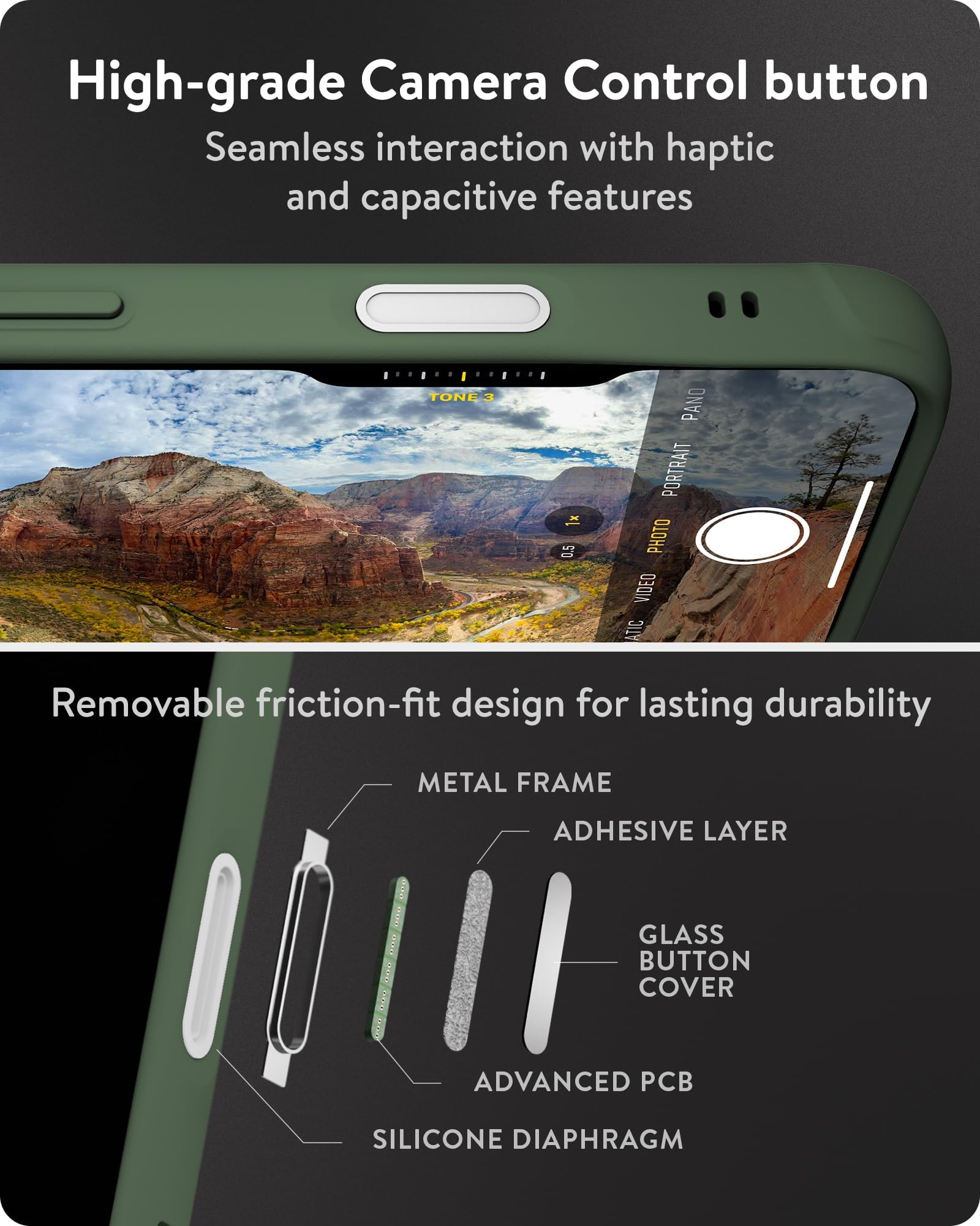 Mysz do iPhone 16 Pro Max Case MagSafe kompatybilny, przycisk sterowania aparatem - Limitless 6.0 - zielony - odporny na wstrząsy futerał na telefon