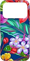 Vista 30 de Hawaiian Tropical Phone Case Yellow Red Hibiscus Plumeria Case for iPhone 17