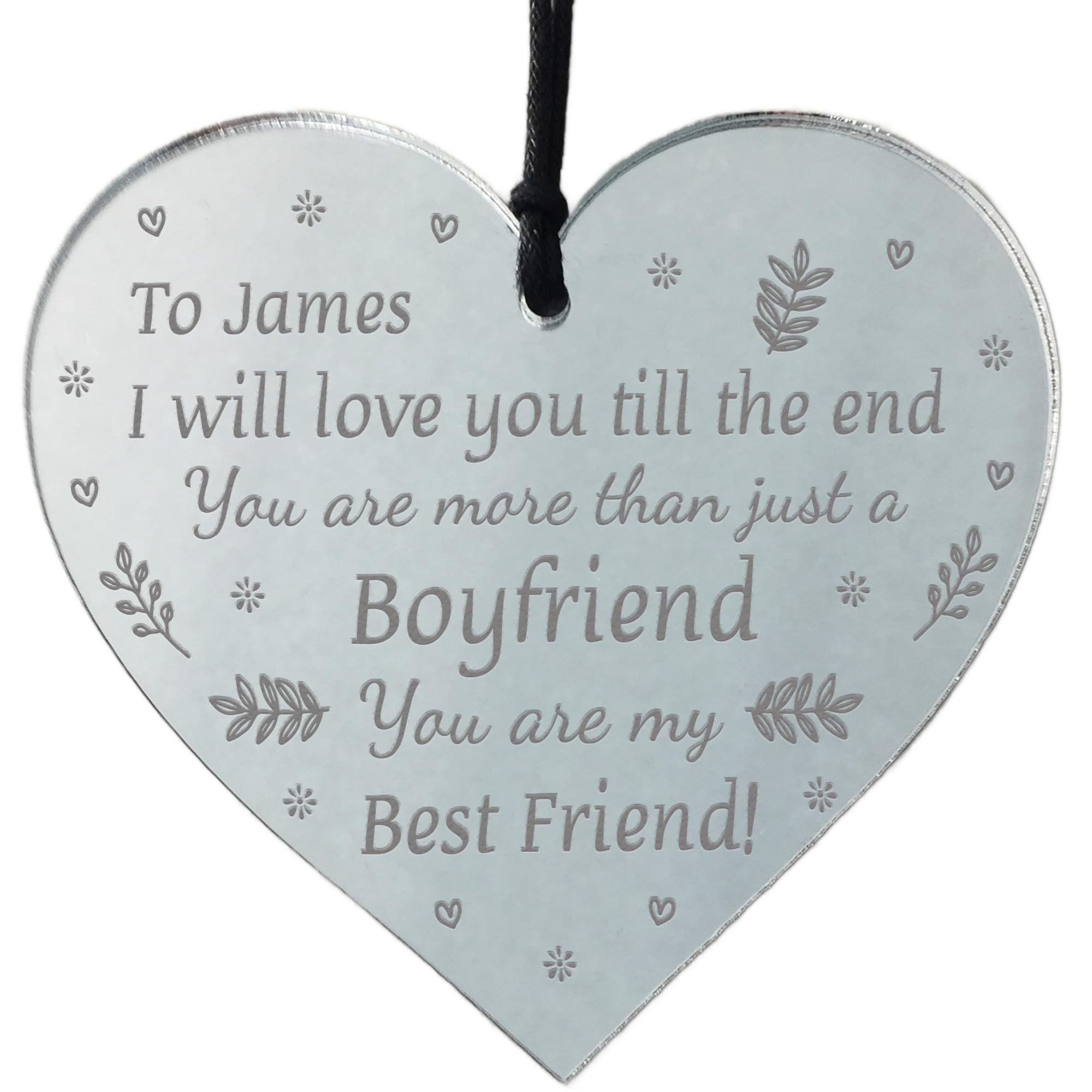 Personalised Gift For Boyfriend Birthday Anniversary Valentines Day Gift Heart Gift For Him Keepsake