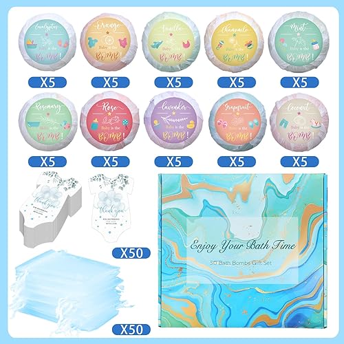 Miniatura 4 de 50 juegos de bombas de baño para baby shower, mini regalos de fiesta a granel, vaporizadores de ducha hechos a mano, regalo de agradecimiento,