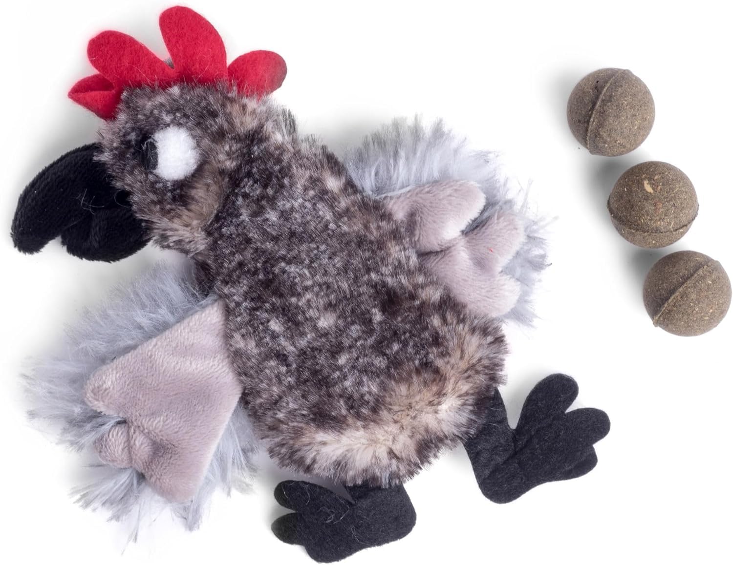 Petface Refillable Catnip Plush Cockerel Cat Toy, Soft Catnip Toy for Safe Stimulation for Pet Playtime