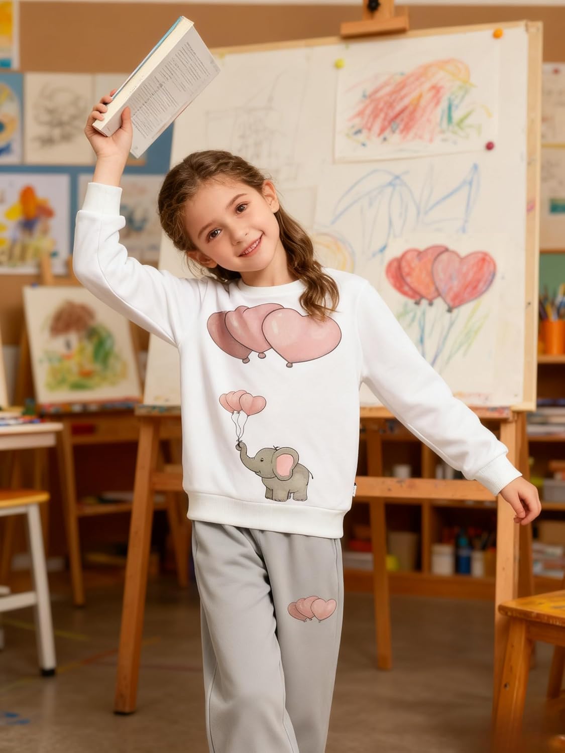 Girls Clothes Sweatshirt Casual Outfit for Girl Leggings 2 Piece Fall Pants Set - Image 3
