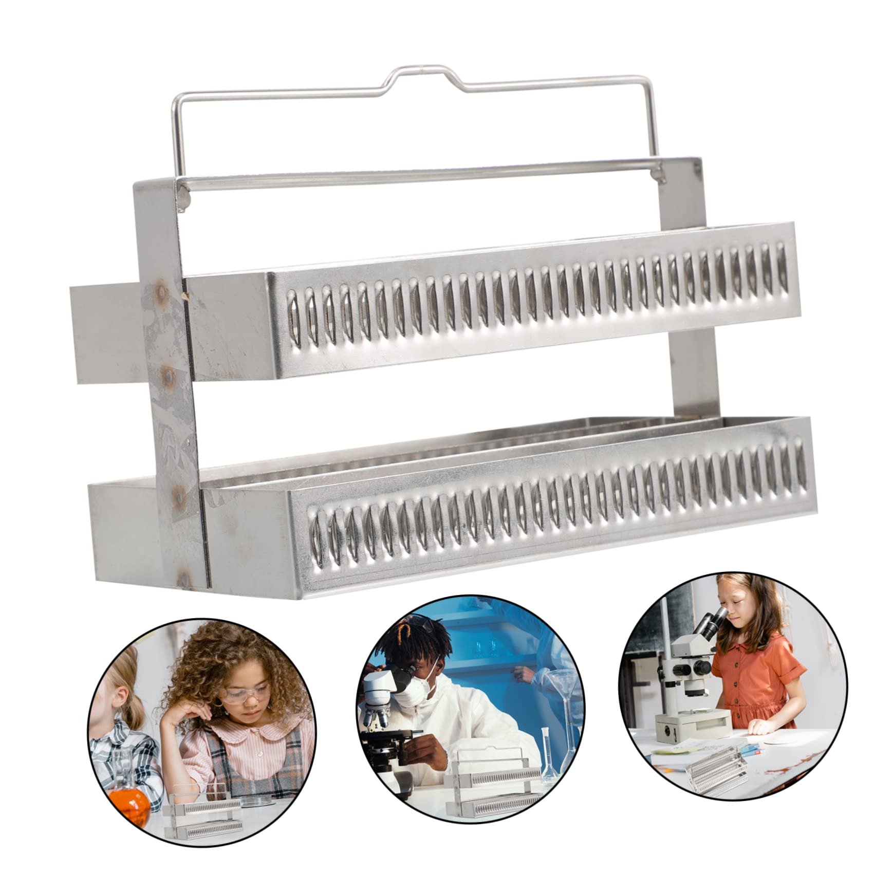 2piezas Estante De Acero Inoxidable Para De Rack Para Secado De Muestras Soporte Práctico y Duradero Para Laboratorio