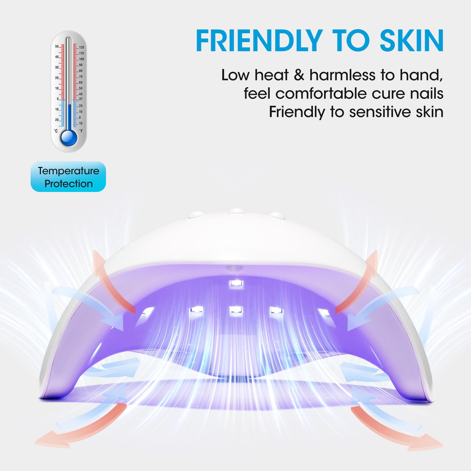 Amazon.com: Gellen 54W U V Nail Lamp with Auto Sensor LCD Display