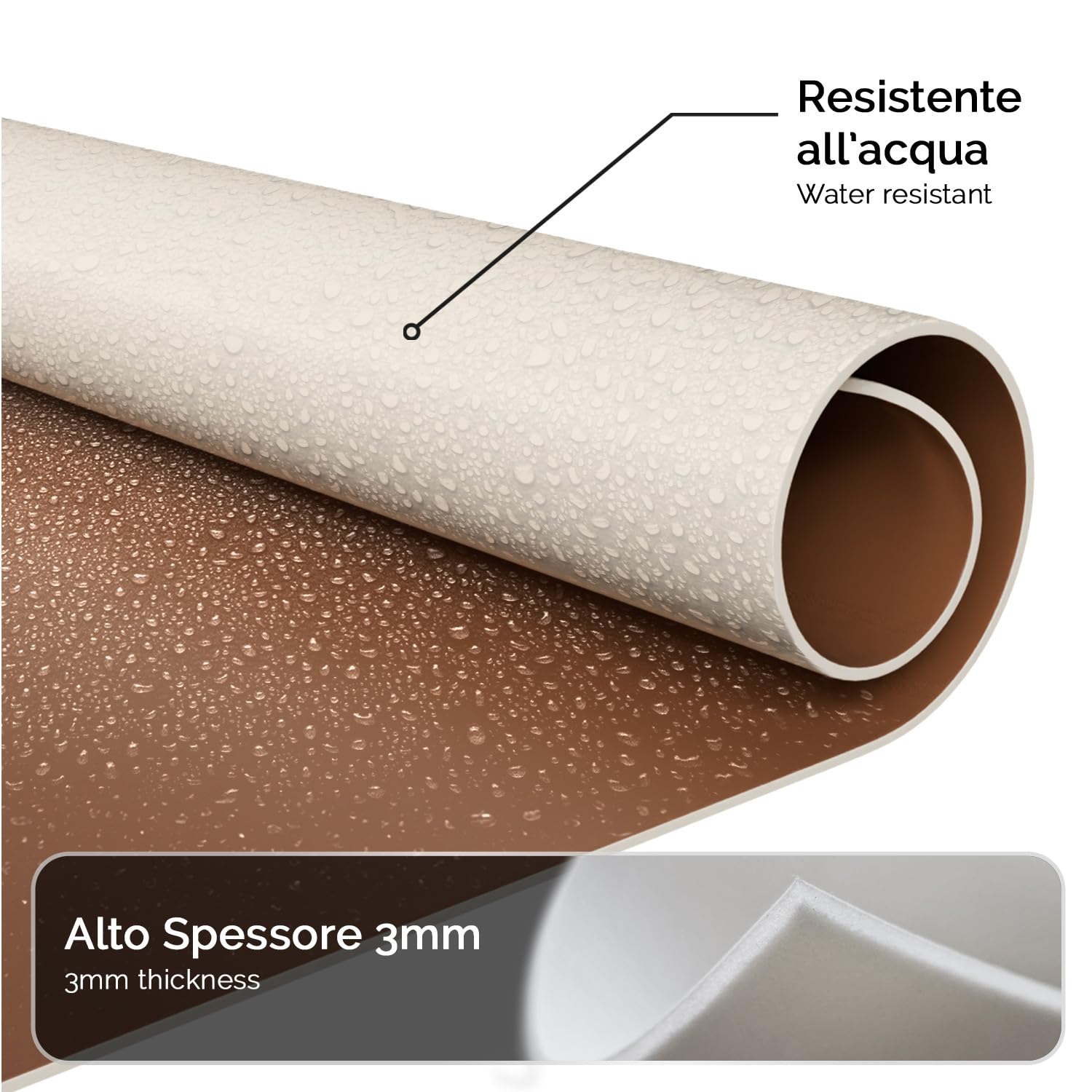 Giallobus - Tappetino scrivania - Flat - Vinile - 60L x 40l cm - 11 - Brown