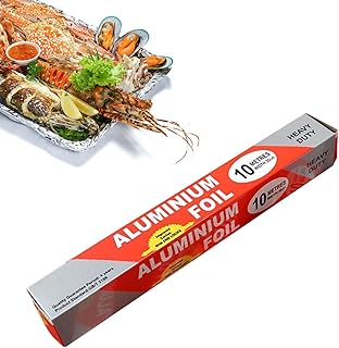 Aluminum Foil Wrap | 78.7 x 11.8 Inch Non Stick Tin Foil with Cutter - Food Safe Foil Wrap for Grilling, Cooking, Baking