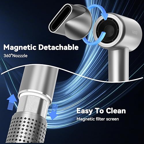 Miniatura 4 de Secador de pelo de alta velocidad  Velocidad de aire profesional de grado de salón, cuidado del cabello de iones negativos  Diseño silencioso