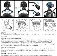 Vista 8 de Casco de seguridad con visera GREEN DEVIL con orejeras Bluetooth y faro 5 en 1 Protección completa Cascos de Construcción con ventilación Hardhat