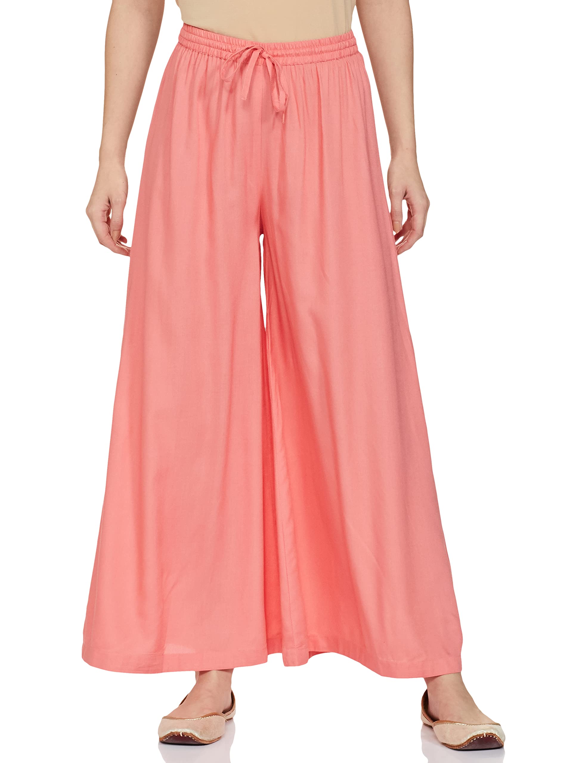 amazon brand - myx Women's Relaxed Cotton Flared Palazzo-picture-33