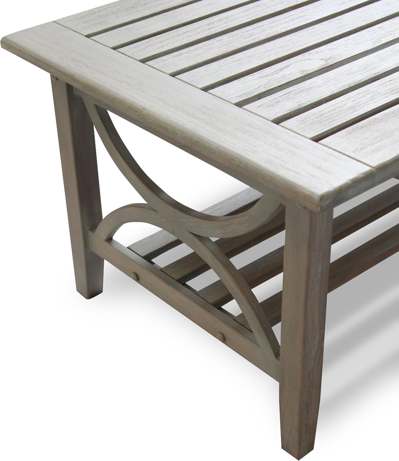 Cambridge Casual Chester Superior Indonesian Teak Patio Coffee Table, Weathered Teak