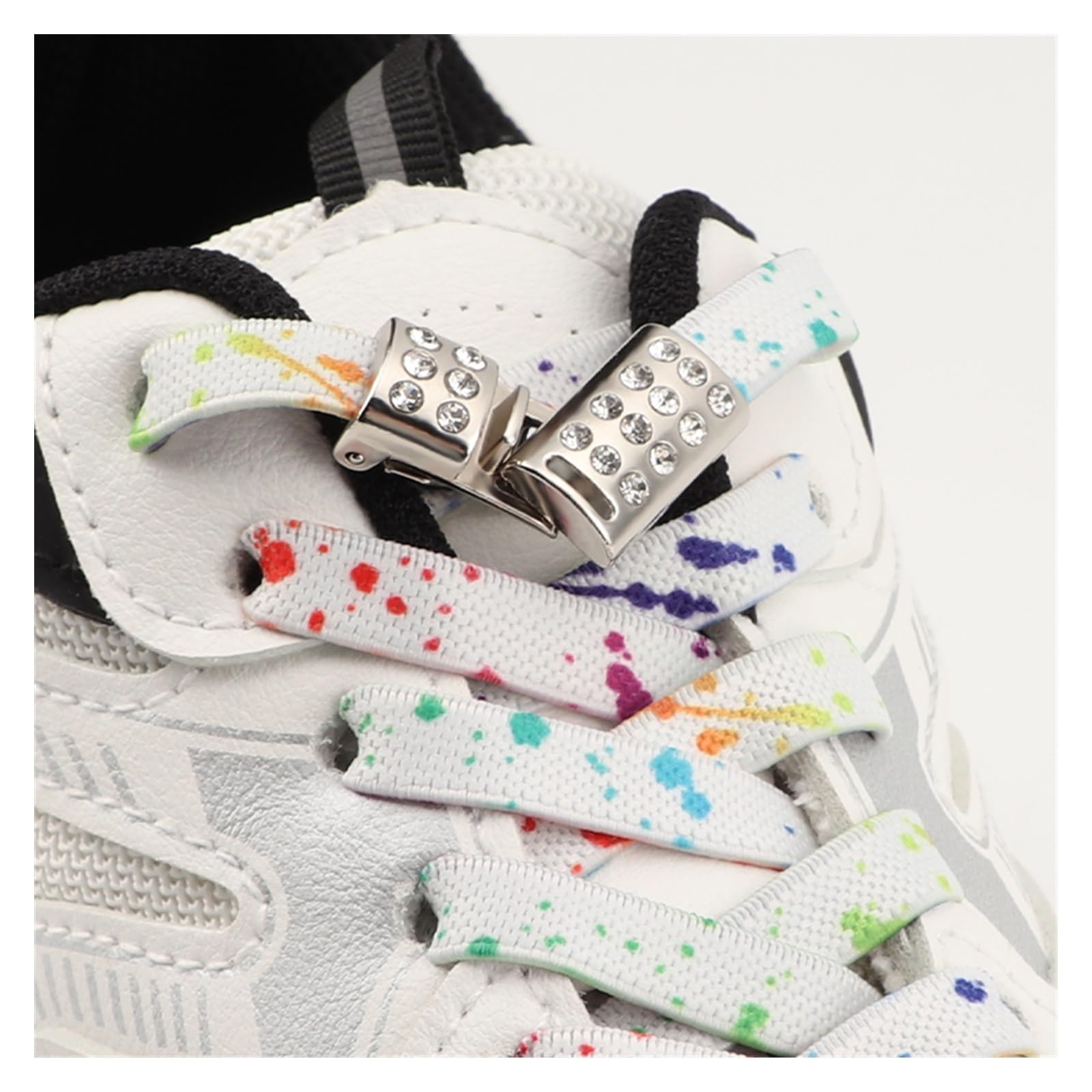 lacci per scarpe, Lacci for scarpe con diamanti senza lacci Elastici piatti for